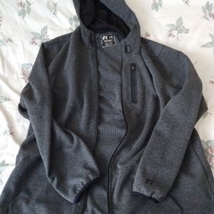 Grey Russell Fusion Knit windbreaker
